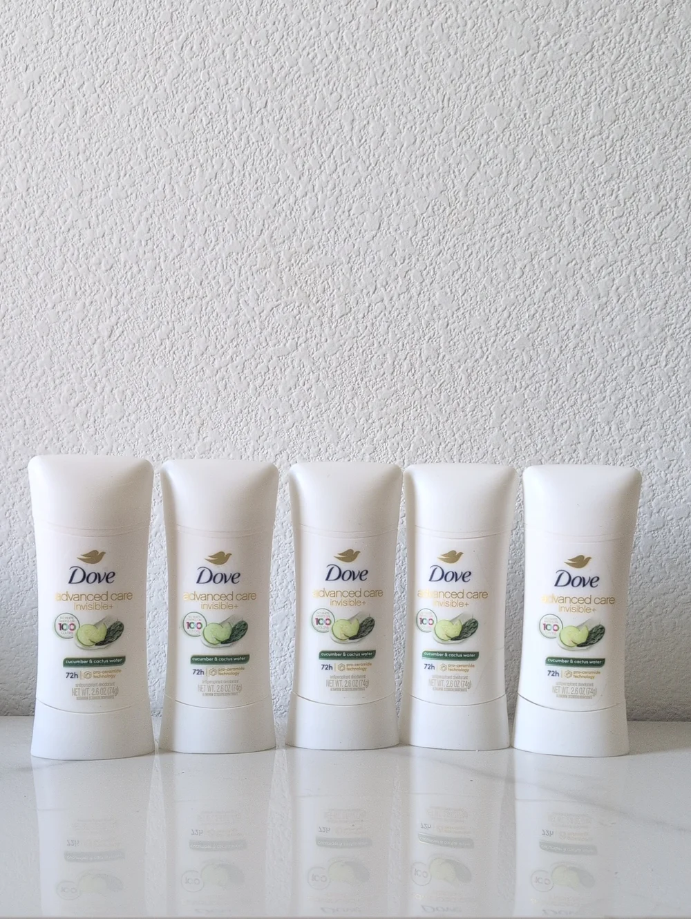 Dove Advanced Care Invisible+ Cucumber🥒🌵Cactus Water Antiperspirant Deo - 5 Ct